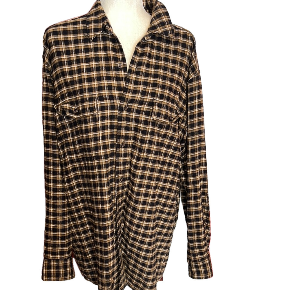 Stormy Kromer Soft Cotton Reinforced Elbows Plaid Button-Up Shirt Large